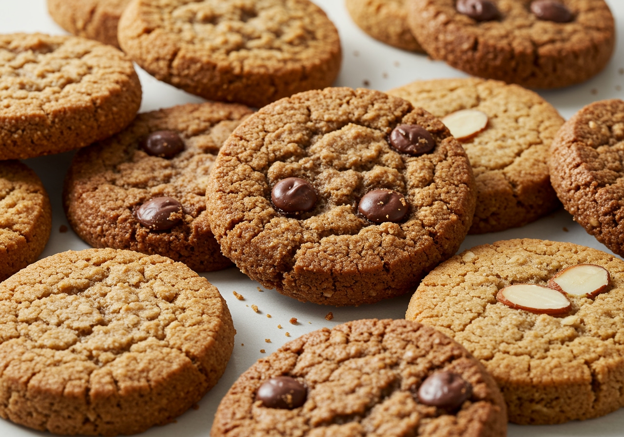 A variety of gluten-free cookies suitable for making a crumb crust.